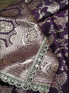 Elegant Purple Banarasi Silk Saree