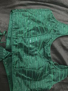 Elegant Green Embroidered Blouse