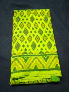 Shenega Green Silk Cotton Saree