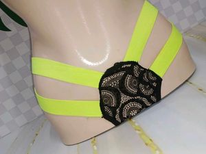 (400)Neon &amp; Lace Strappy Panties