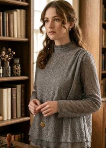 Victorian-Inspired Paisley Lace Top