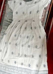 White Printed Kurta