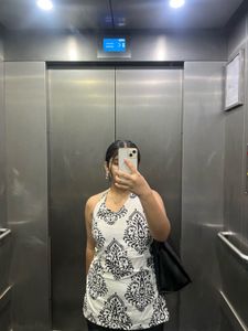 Bohemian Print Halter Neck short kurti