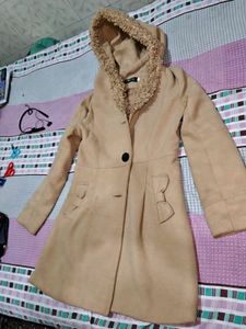 Stylish Fur Hooded Coat long