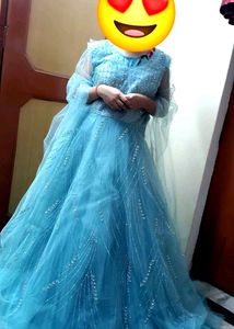Stunning sky Blue Embellished Gown