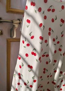 Cute Cherry Print Summer Romper