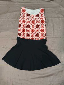 Sleeveless Printed Short Dress