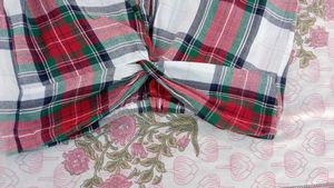 Plaid Twist Front Shirt