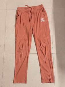 Rust Orange Casual Jogger Pants