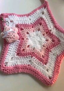 Crochet Star Clutch Bag with Charm