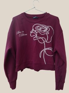 Maroon Cropped Sweatshirt (UNUSED