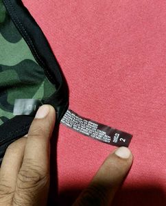 Women's Green Camouflage Longline Sports Bra
