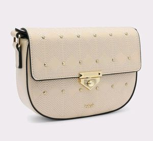 Iykyk Compact Beige Textured Sling Bag