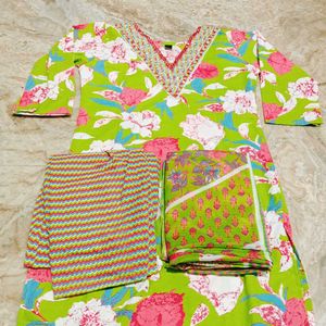 Flower Print Kurti Set 🌻