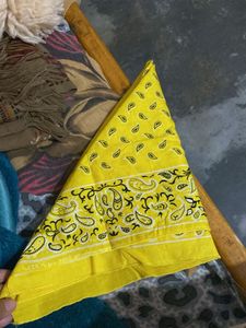 Yellow Bandana with a butterfly hairband