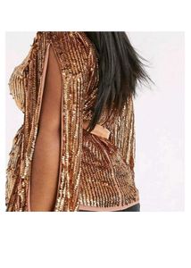 bronze SALT Attire Sequin top