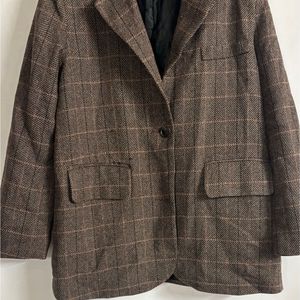 Brown Plaid Blazer