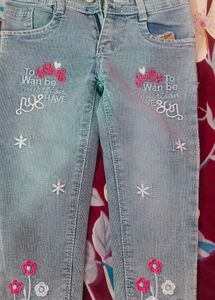 Pink Ruffled Blouse with Embroidery for( 4-5 girls