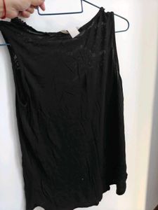 H&amp;M Black Lace Top