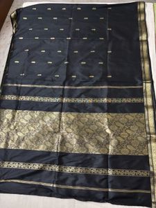 Black &amp; Gold Silk Saree