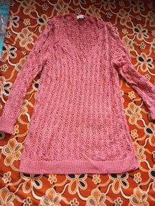 Chic Pink Knit Cardigan