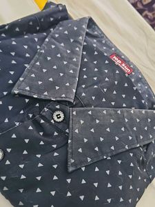 Men's Printed Collared Shirt
