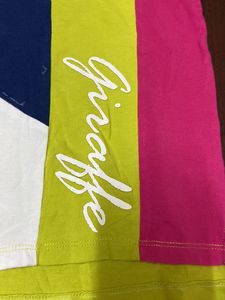 Blue Giraffe Shorts T-shirt Set