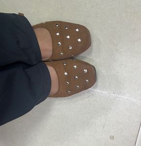 Brown Mary Jane Flats