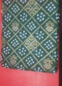 Elegant Green Bandhani Saree