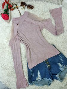 Chic Cold Shoulder Knit Top