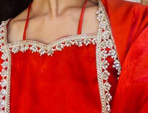 Vibrant Orange Kurta Set with Dupatta