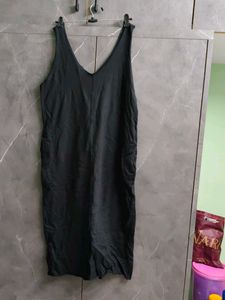 Black Star Print Tank Dress