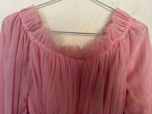 Pink Layered Tulle Top