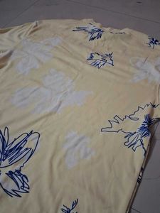 Yellow Floral Print T-Shirt