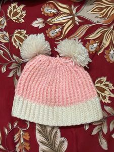 Cute Pink &amp; White Pom Po