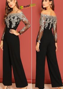 Elegant Black &amp; Gold Party Jumpsuit