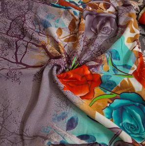 Vibrant Floral Print dress material