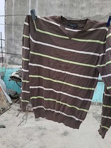 Striped V-Neck Sweater