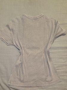 Zara Ribbed Brown T-Shirt