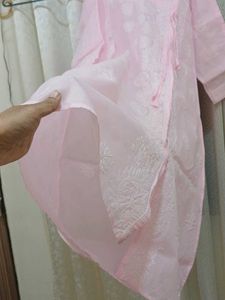 Pink Chikankari Kurta