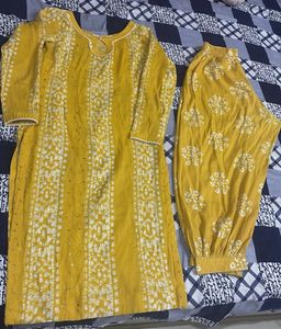 Yellow Kurta Set with Pants