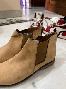 Brown Suede Ankle Boots