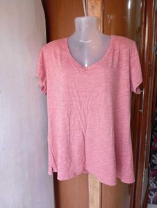 Pink V-Neck T-Shirt