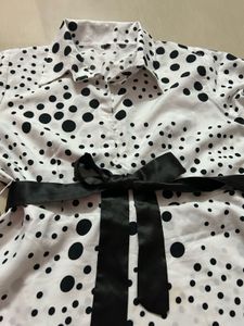 Chic Polka Dot A-Line Dress