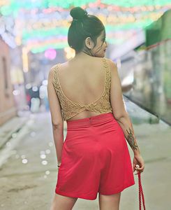 Embellished Deep Back Dress