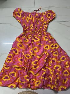 Vibrant Ikat Print Tiered Skirt