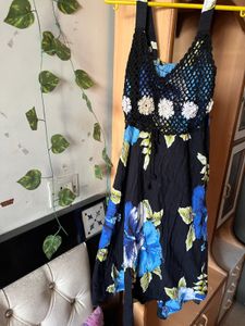 Chic Floral Crochet Dress