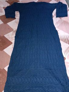Teal Knitted Kurta