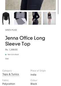 office black long sleeve top y2k fitted🎀