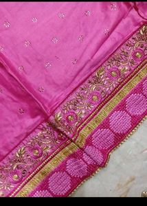 dress material Elegant Pink Embroidered Kurta Set